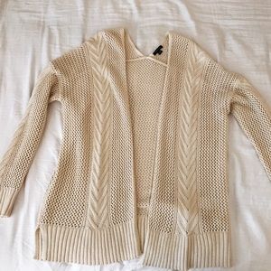 AEO cream cardigan